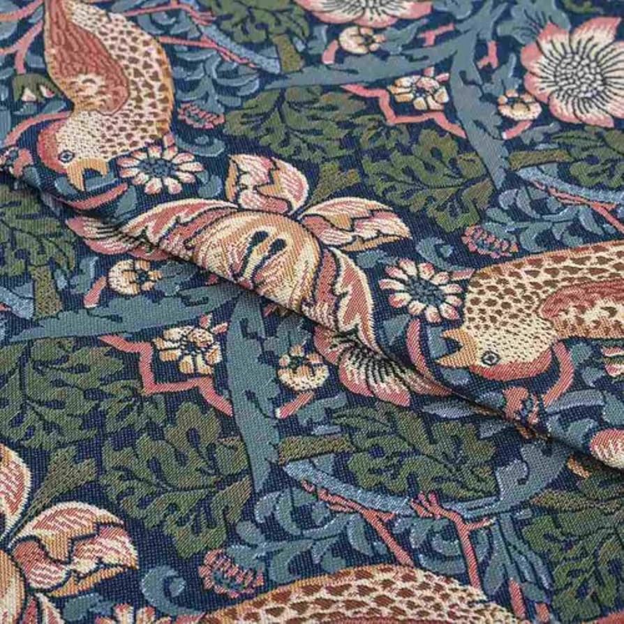 テーブルランナー 120cm ジェニファーテイラー いちご泥棒 ジェニファーテイラーのテーブルランナー、いちご泥棒モチーフの